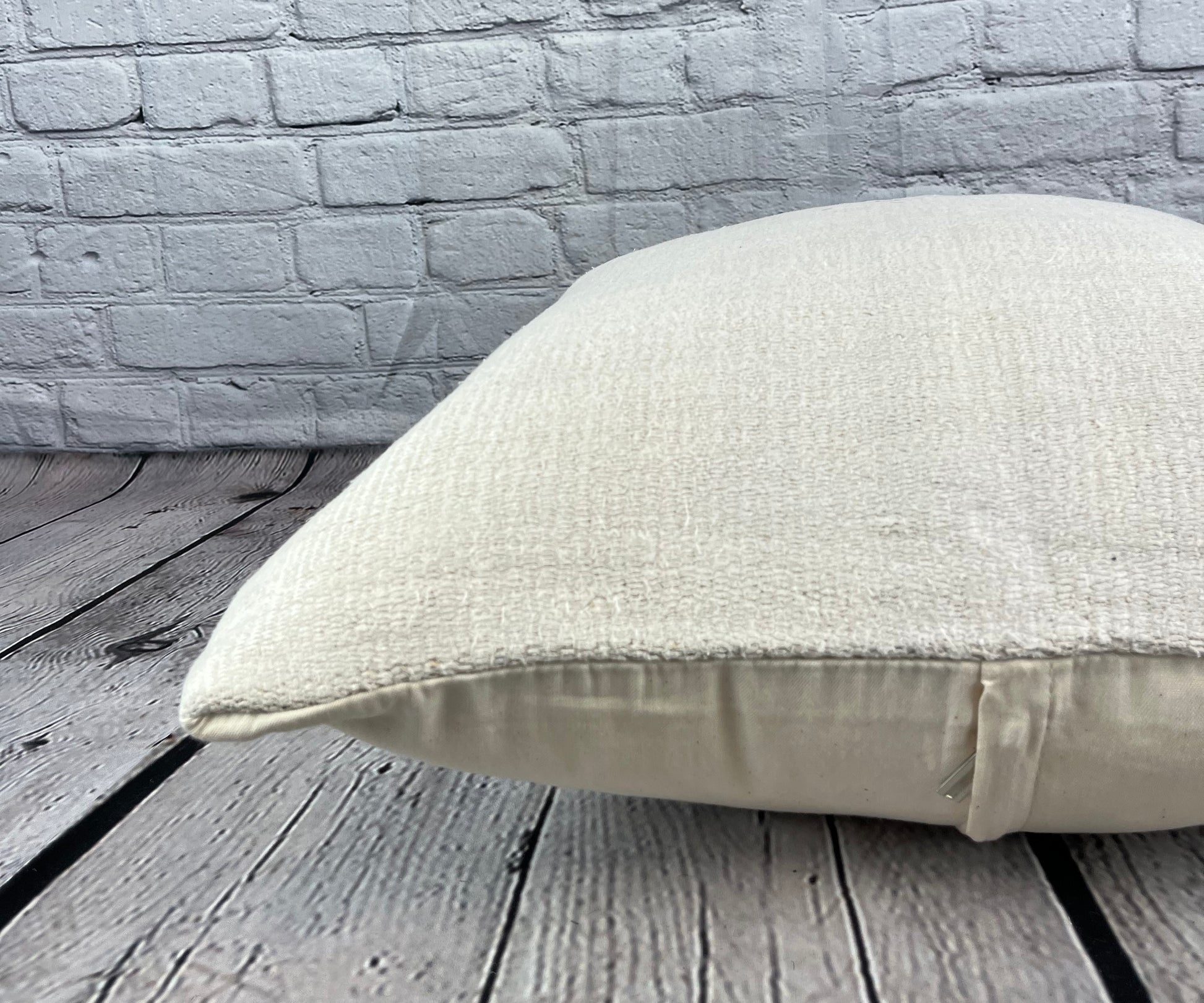 20 x 20 Hemp Pillow Turkish Cushion Natural Grayish White Pillow Cushion Cover #6537