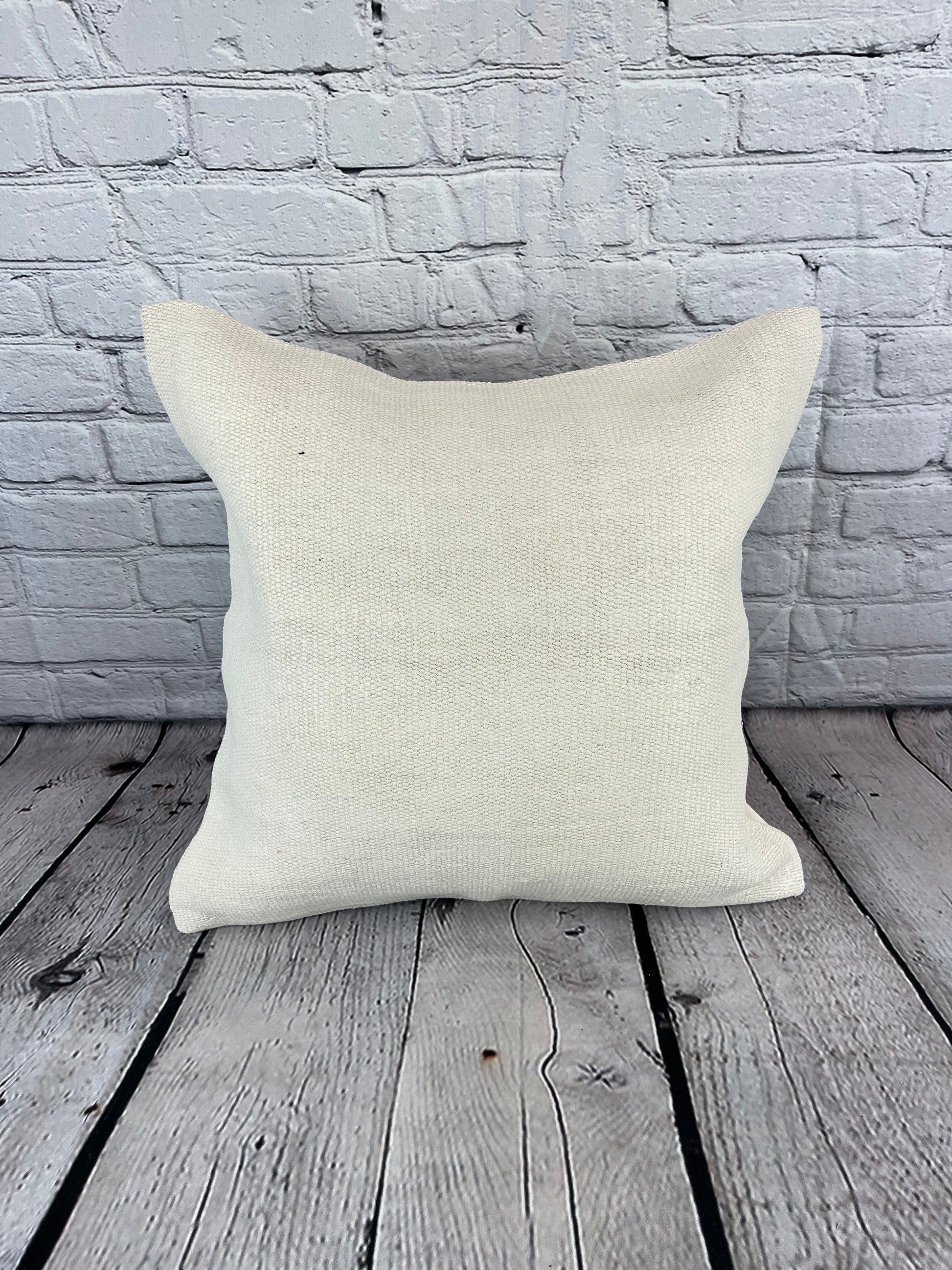 20 x 20 Hemp Pillow Turkish Cushion Natural Grayish White Pillow Cushion Cover #6538
