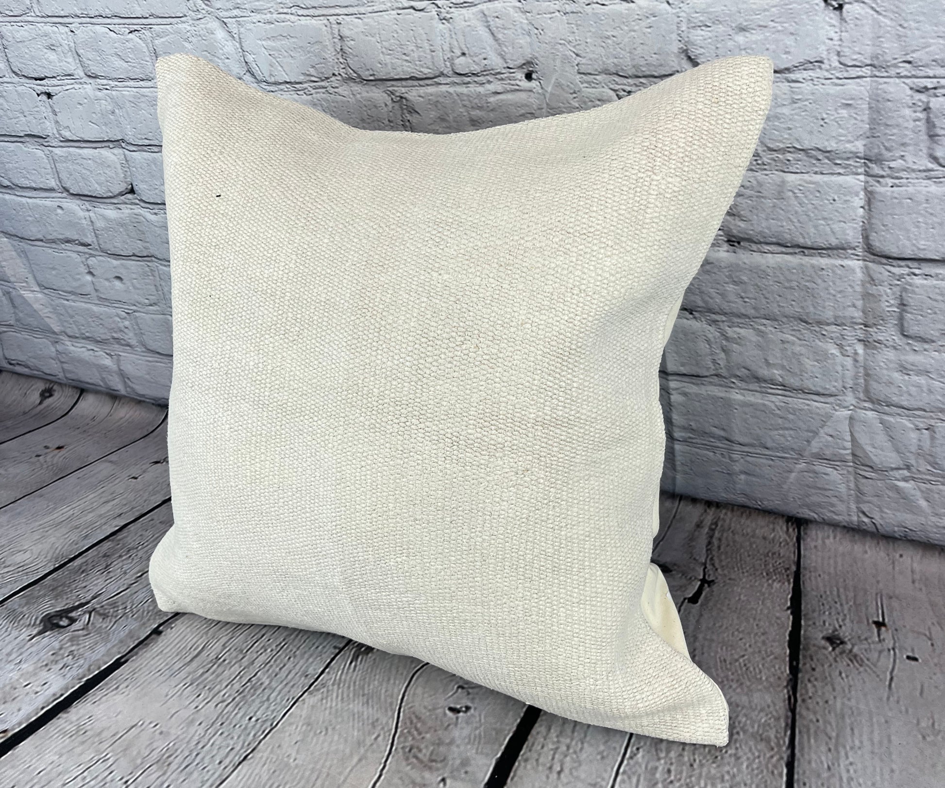 20 x 20 Hemp Pillow Turkish Cushion Natural Grayish White Pillow Cushion Cover #6538