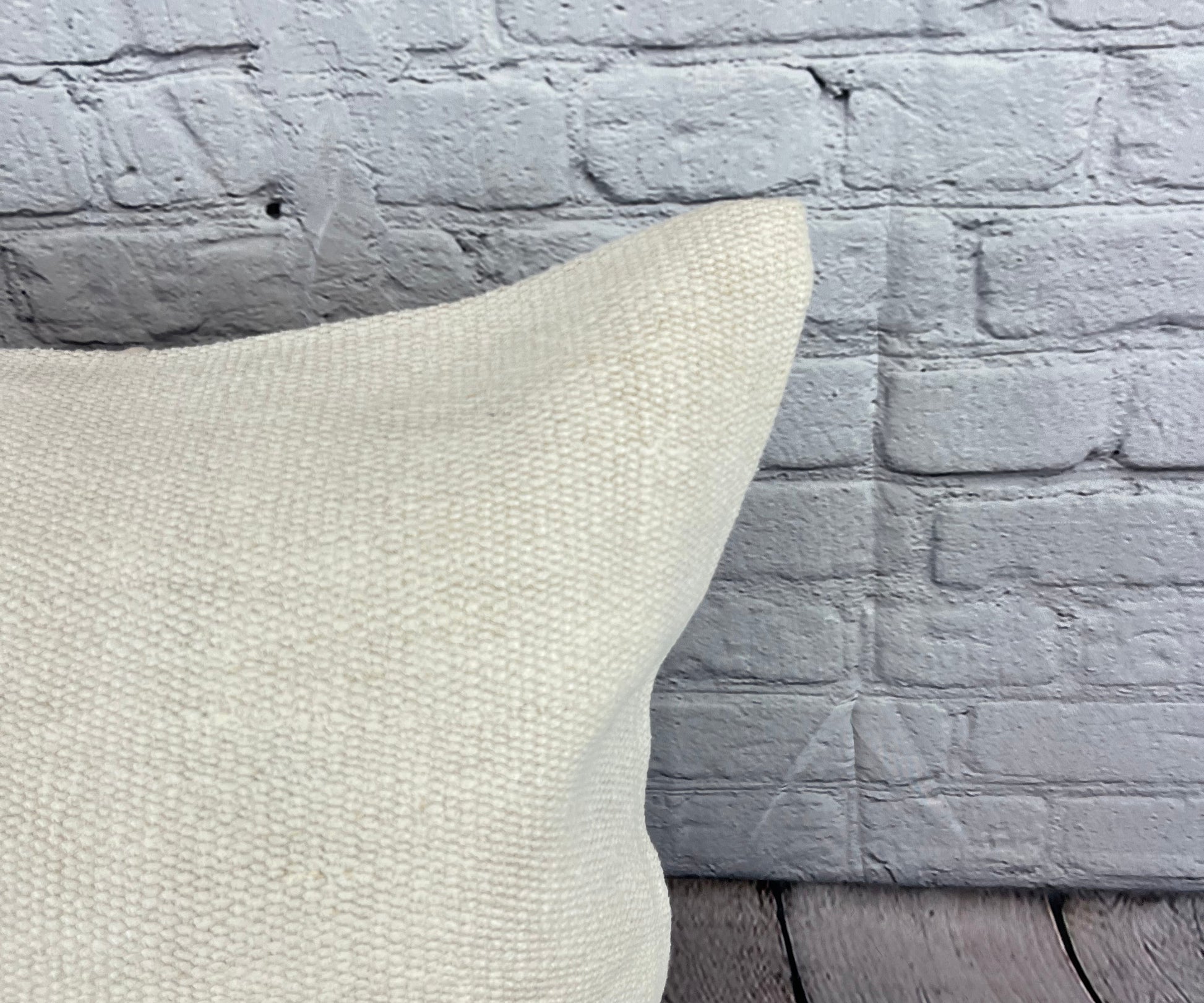 20 x 20 Hemp Pillow Turkish Cushion Natural Grayish White Pillow Cushion Cover #6538