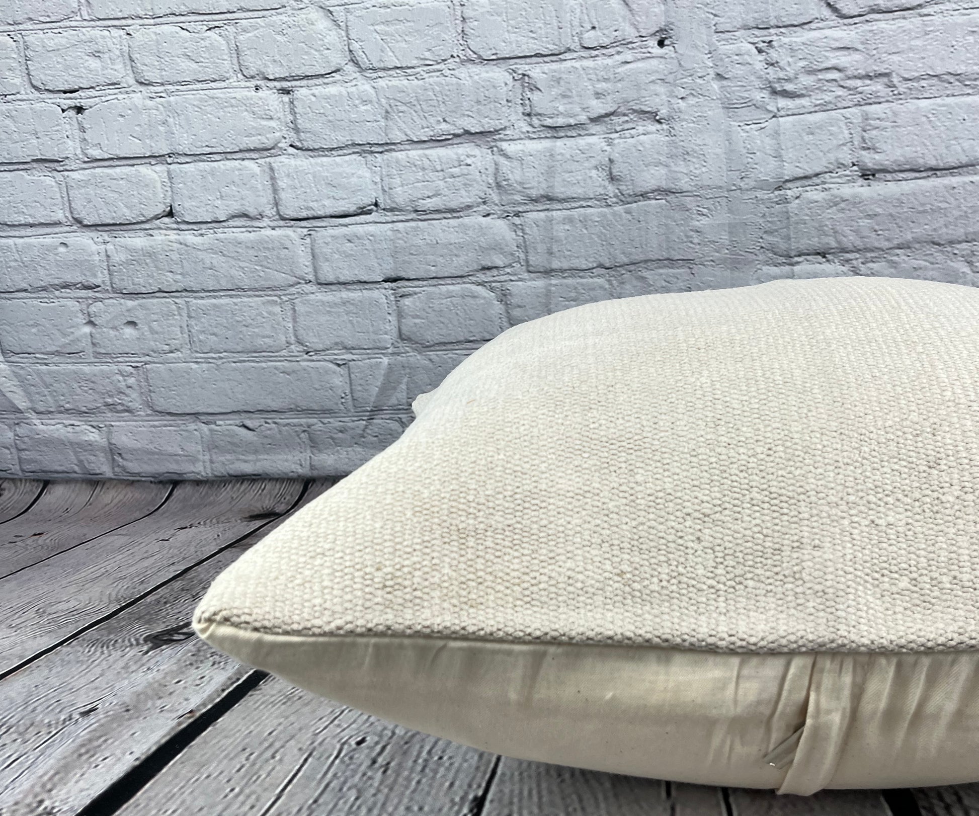 20 x 20 Hemp Pillow Turkish Cushion Natural Grayish White Pillow Cushion Cover #6538