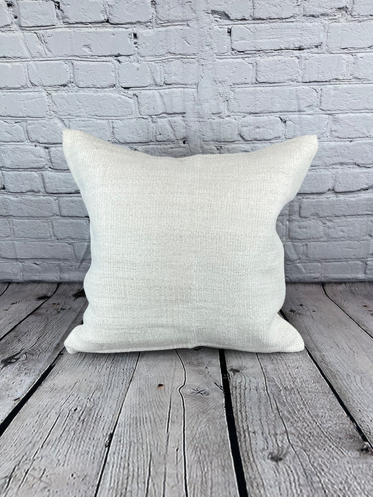 20 x 20 Hemp Pillow Turkish Cushion Natural Grayish White Pillow Cushion Cover #6541