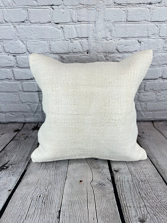 20 x 20 Hemp Pillow Turkish Cushion Natural Grayish White Pillow Cushion Cover #6542