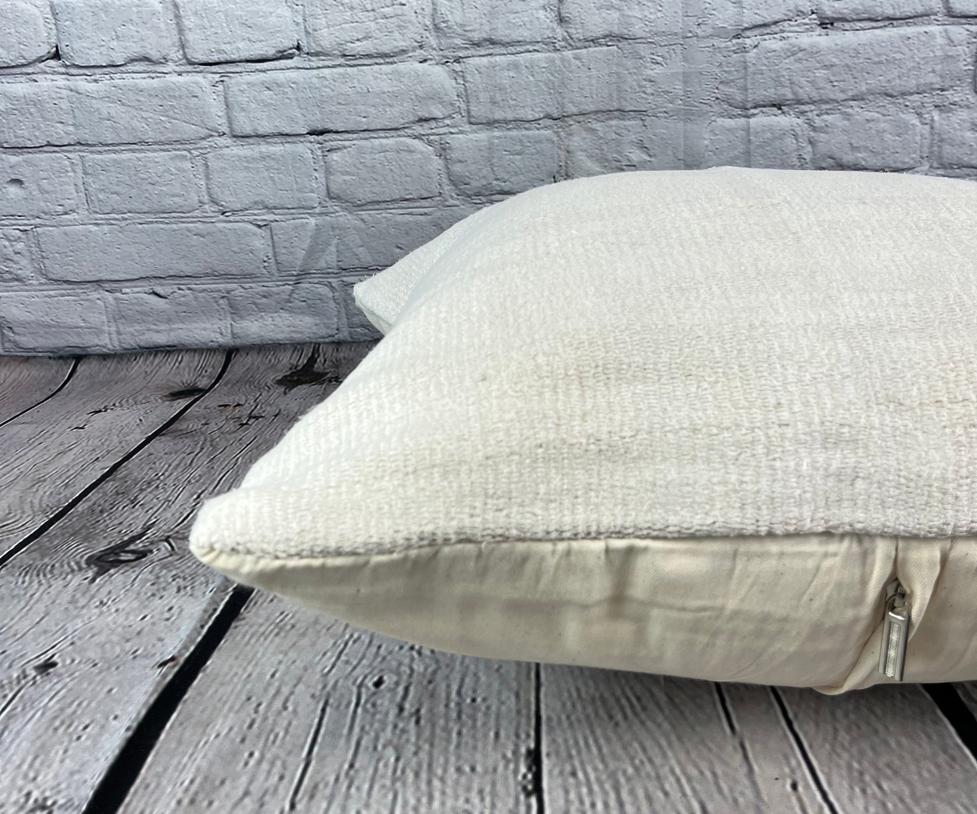 20 x 20 Hemp Pillow Turkish Cushion Natural Grayish White Pillow Cushion Cover #6544