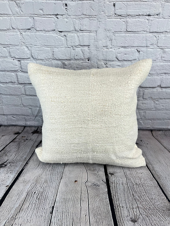 20 x 20 Hemp Pillow Turkish Cushion Natural Grayish White Pillow Cushion Cover #6543