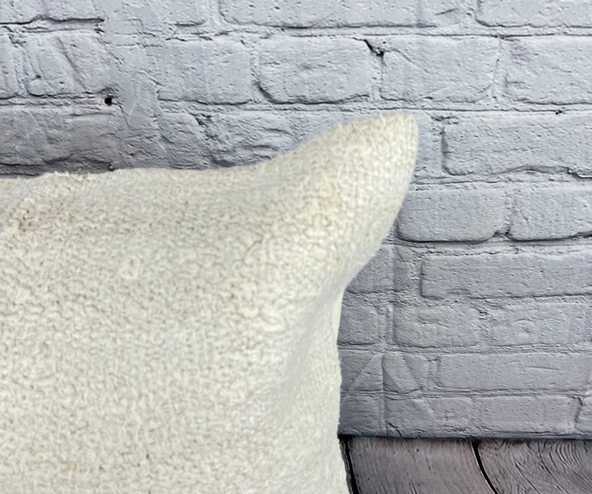 20 x 20 Hemp Pillow Turkish Cushion Natural Grayish White Pillow Cushion Cover #6543
