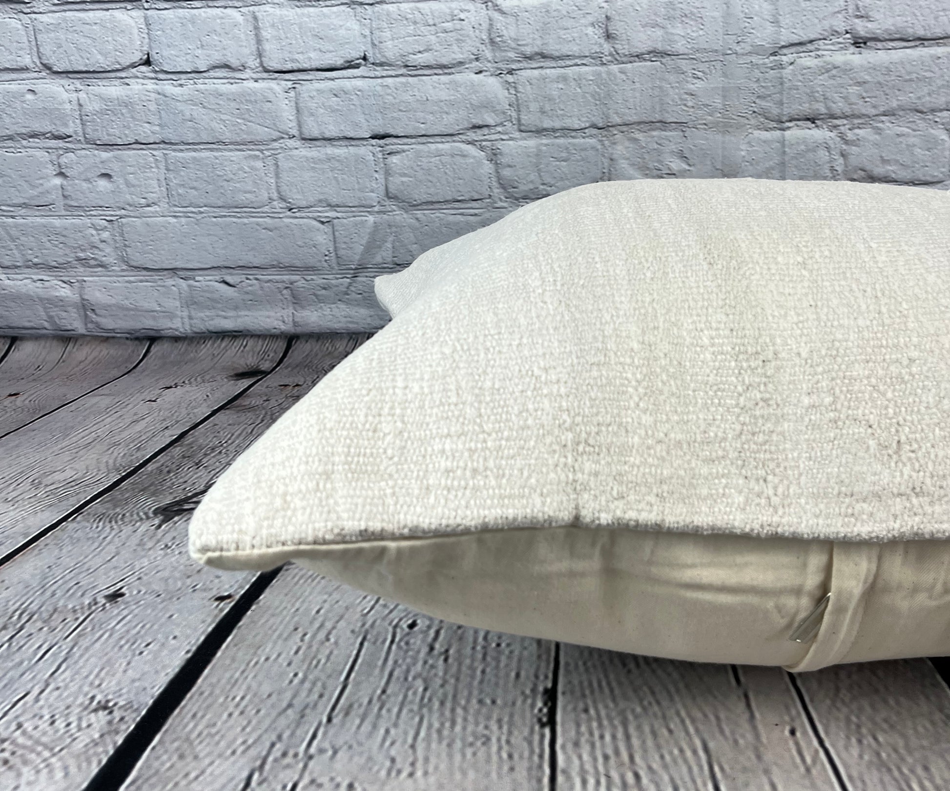 20 x 20 Hemp Pillow Turkish Cushion Natural Grayish White Pillow Cushion Cover #6546
