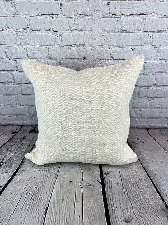 20 x 20 Hemp Pillow Turkish Cushion Natural Grayish White Pillow Cushion Cover #6547