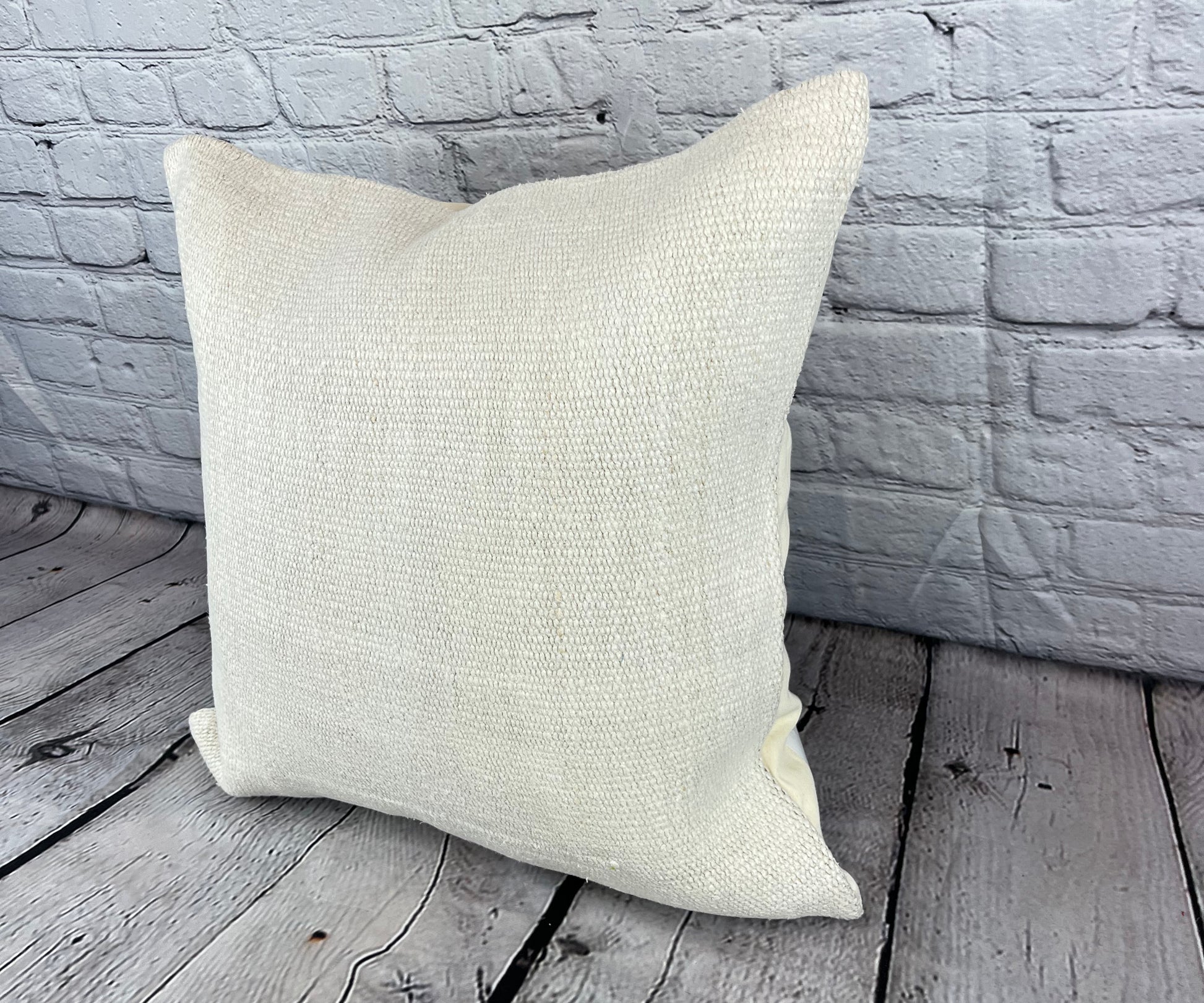 20 x 20 Hemp Pillow Turkish Cushion Natural Grayish White Pillow Cushion Cover #6547