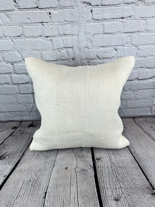 20 x 20 Hemp Pillow Turkish Cushion Natural Grayish White Pillow Cushion Cover #6548