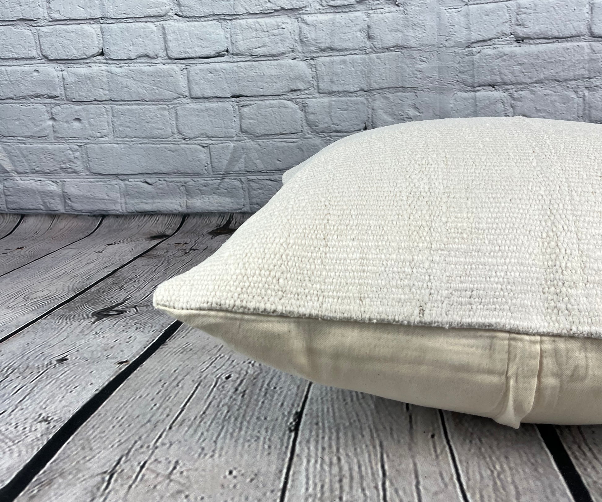 20 x 20 Hemp Pillow Turkish Cushion Natural Grayish White Pillow Cushion Cover #6548
