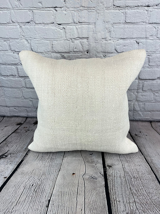 20 x 20 Hemp Pillow Turkish Cushion Natural Grayish White Pillow Cushion Cover #6550
