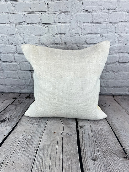 20 x 20 Hemp Pillow Turkish Cushion Natural Grayish White Pillow Cushion Cover #6551
