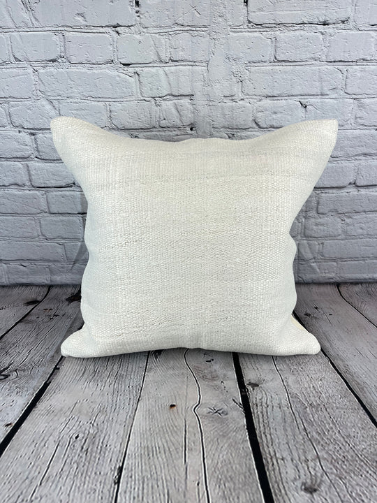 20 x 20 Hemp Pillow Turkish Cushion Natural Grayish White Pillow Cushion Cover #6552