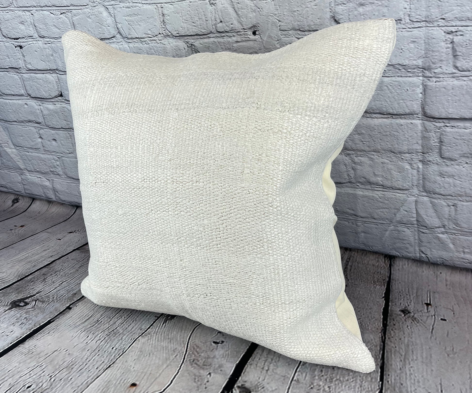 20 x 20 Hemp Pillow Turkish Cushion Natural Grayish White Pillow Cushion Cover #6552