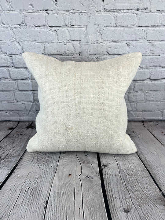 20 x 20 Hemp Pillow Turkish Cushion Natural Grayish White Pillow Cushion Cover #6553