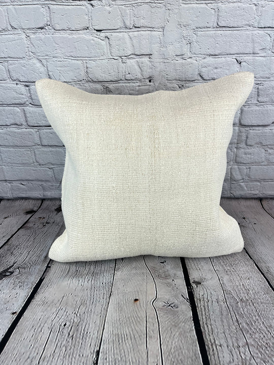 20 x 20 Hemp Pillow Turkish Cushion Natural Grayish White Pillow Cushion Cover #6556