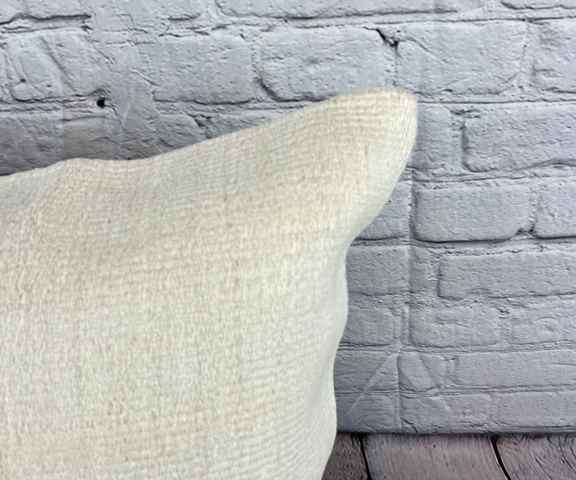 20 x 20 Hemp Pillow Turkish Cushion Natural Grayish White Pillow Cushion Cover #6556
