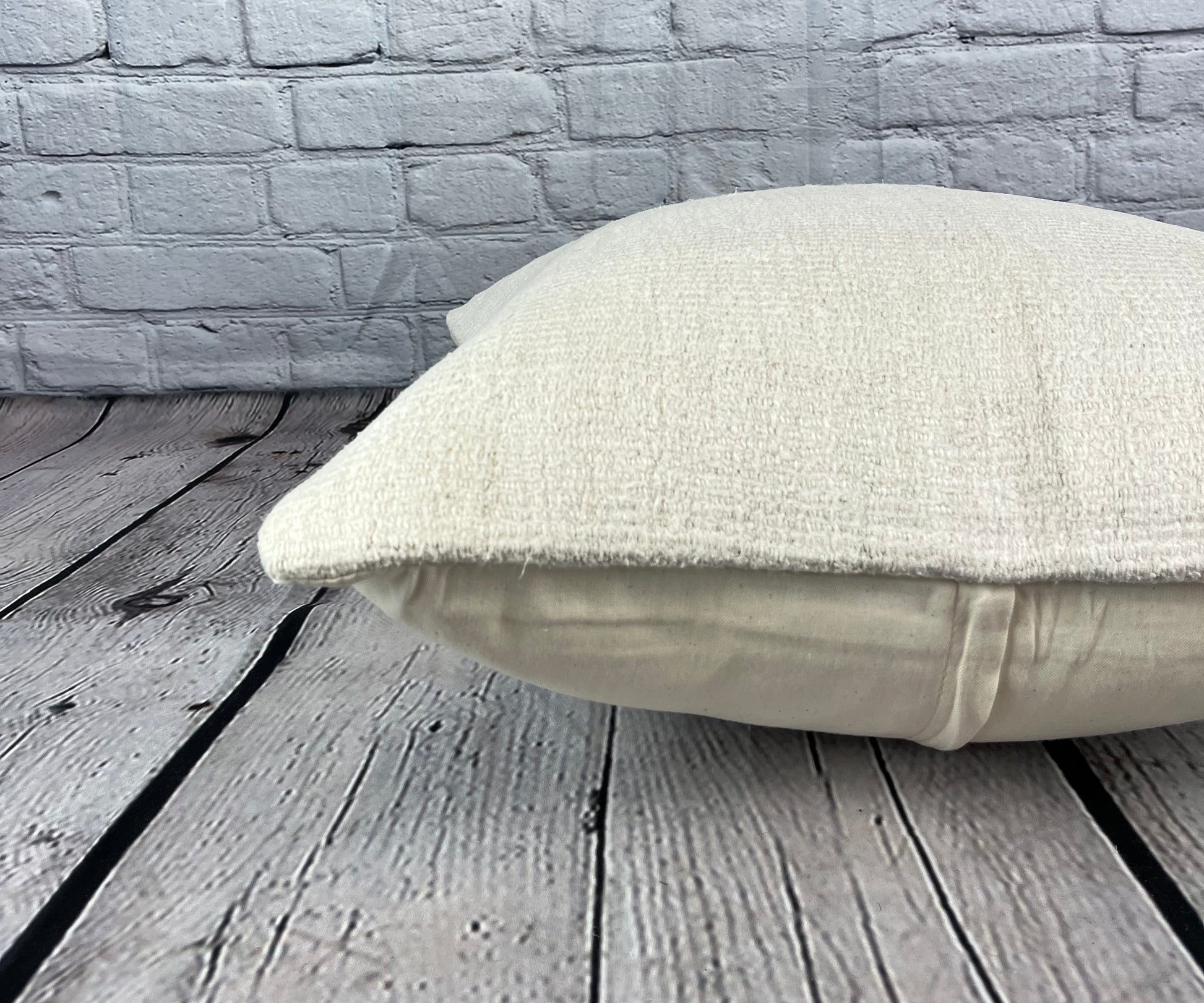 20 x 20 Hemp Pillow Turkish Cushion Natural Grayish White Pillow Cushion Cover #6556