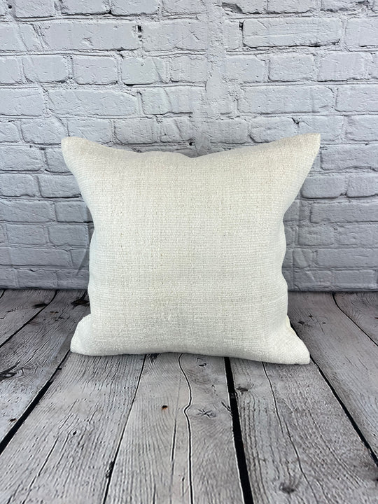 20 x 20 Hemp Pillow Turkish Cushion Natural Grayish White Pillow Cushion Cover #6502