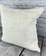 20 x 20 Hemp Pillow Turkish Cushion Natural Grayish White Pillow Cushion Cover #6505