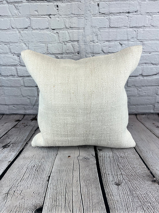 20 x 20 Hemp Pillow Turkish Cushion Natural Grayish White Pillow Cushion Cover #6508