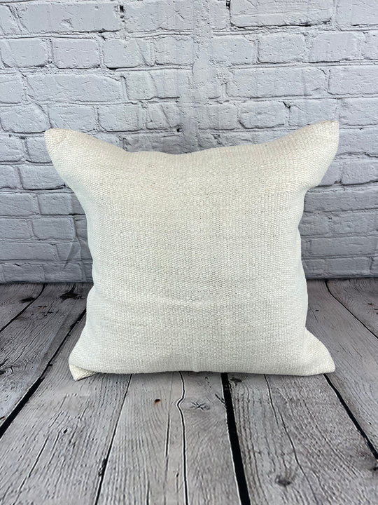 20 x 20 Hemp Pillow Turkish Cushion Natural Grayish White Pillow Cushion Cover #6510
