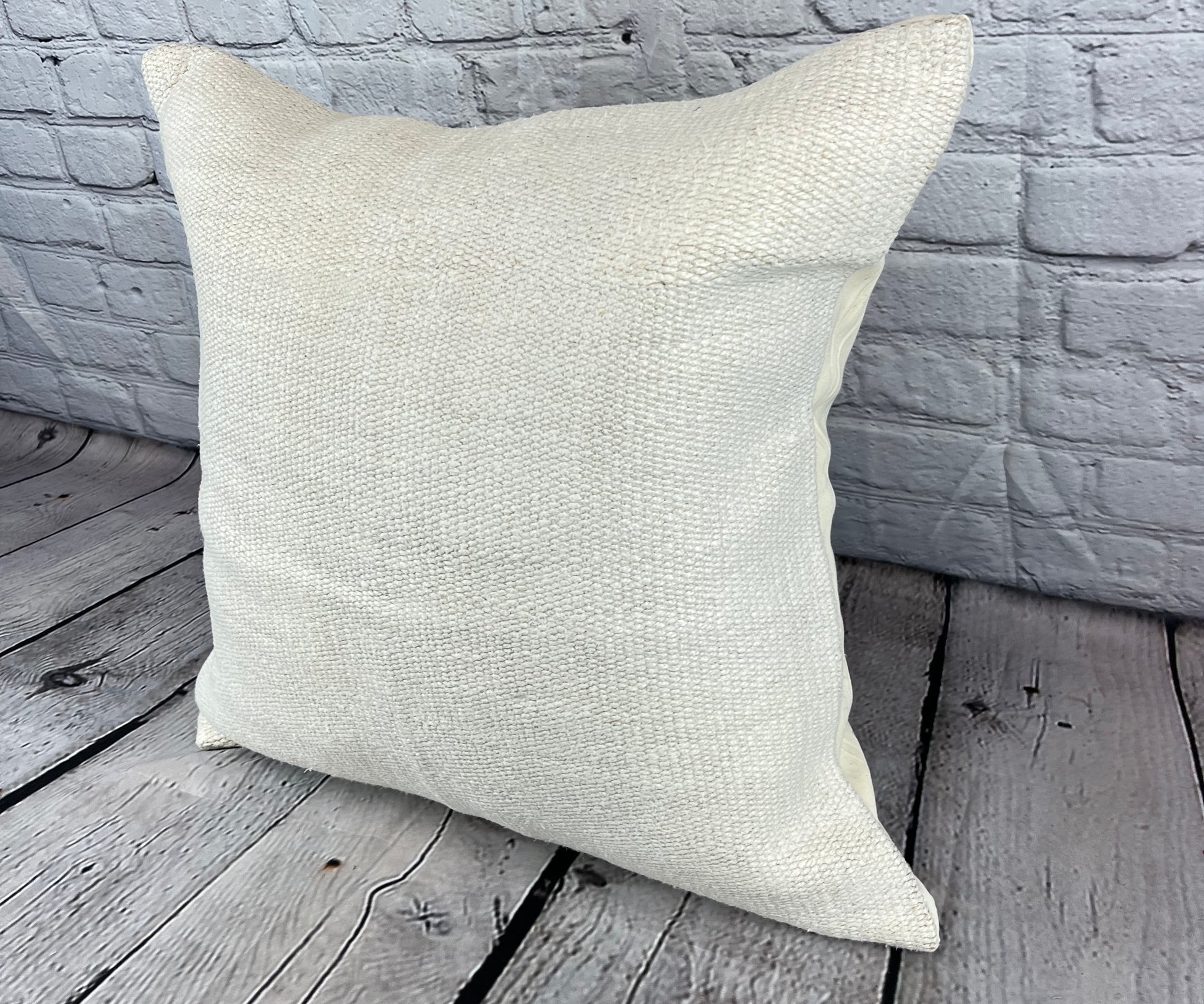 20 x 20 Hemp Pillow Turkish Cushion Natural Grayish White Pillow Cushion Cover #6510