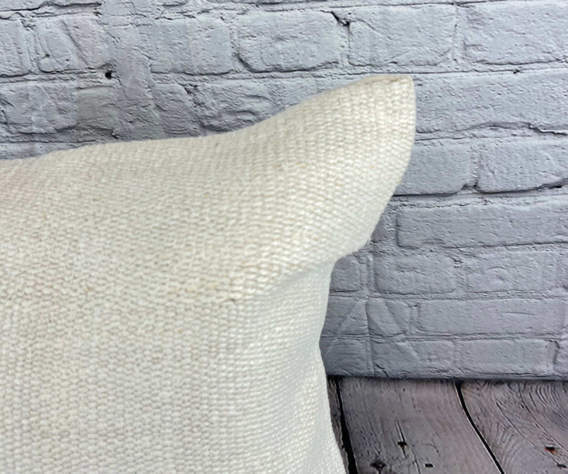 20 x 20 Hemp Pillow Turkish Cushion Natural Grayish White Pillow Cushion Cover #6510