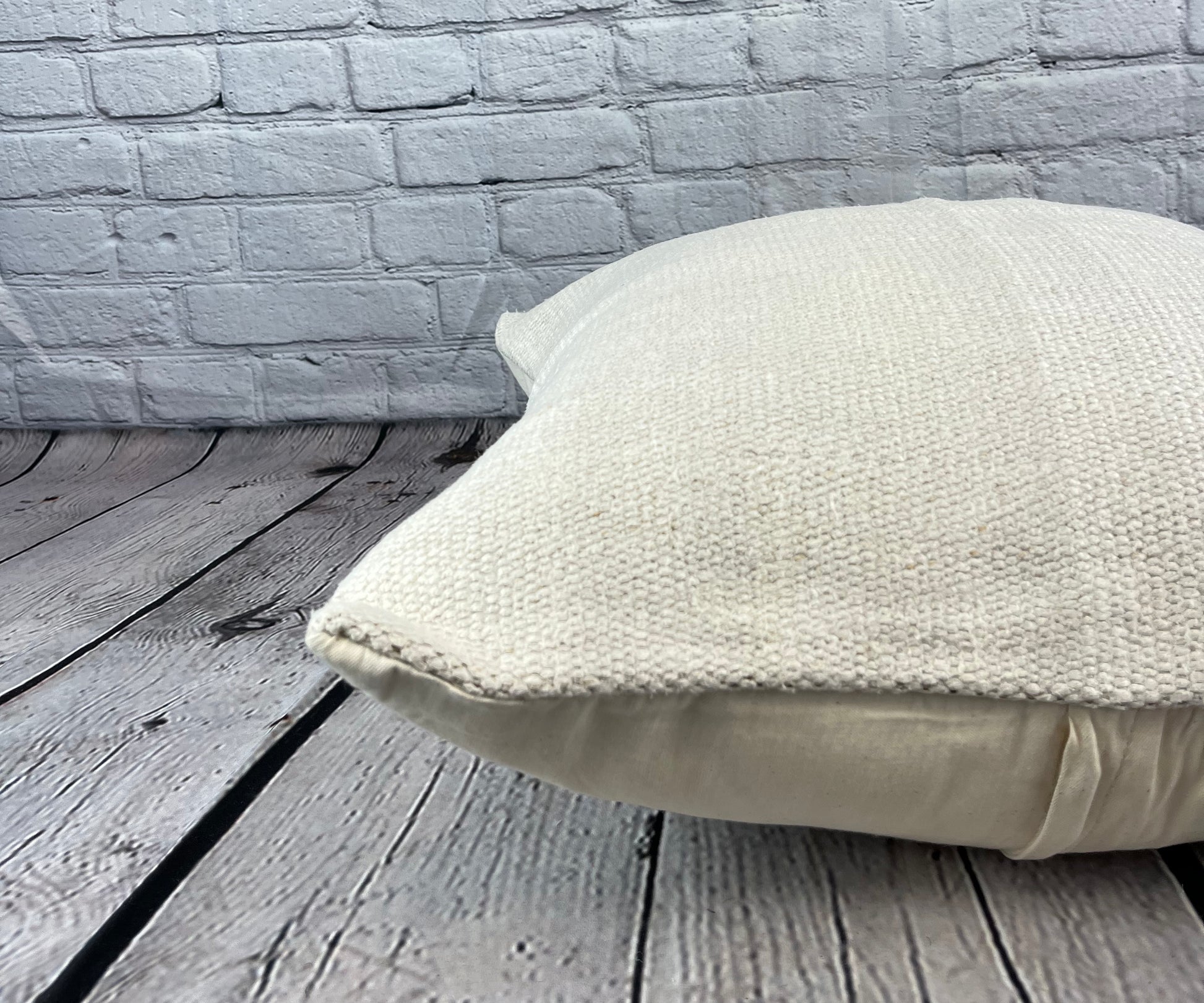 20 x 20 Hemp Pillow Turkish Cushion Natural Grayish White Pillow Cushion Cover #6510