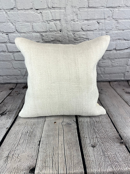 20 x 20 Hemp Pillow Turkish Cushion Natural Grayish White Pillow Cushion Cover #6604