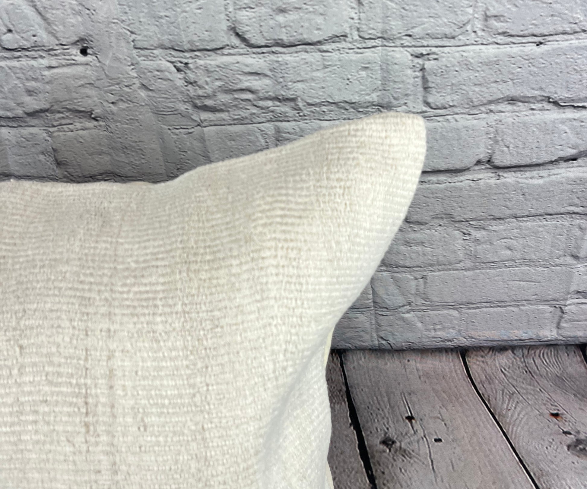 20 x 20 Hemp Pillow Turkish Cushion Natural Grayish White Pillow Cushion Cover #6604