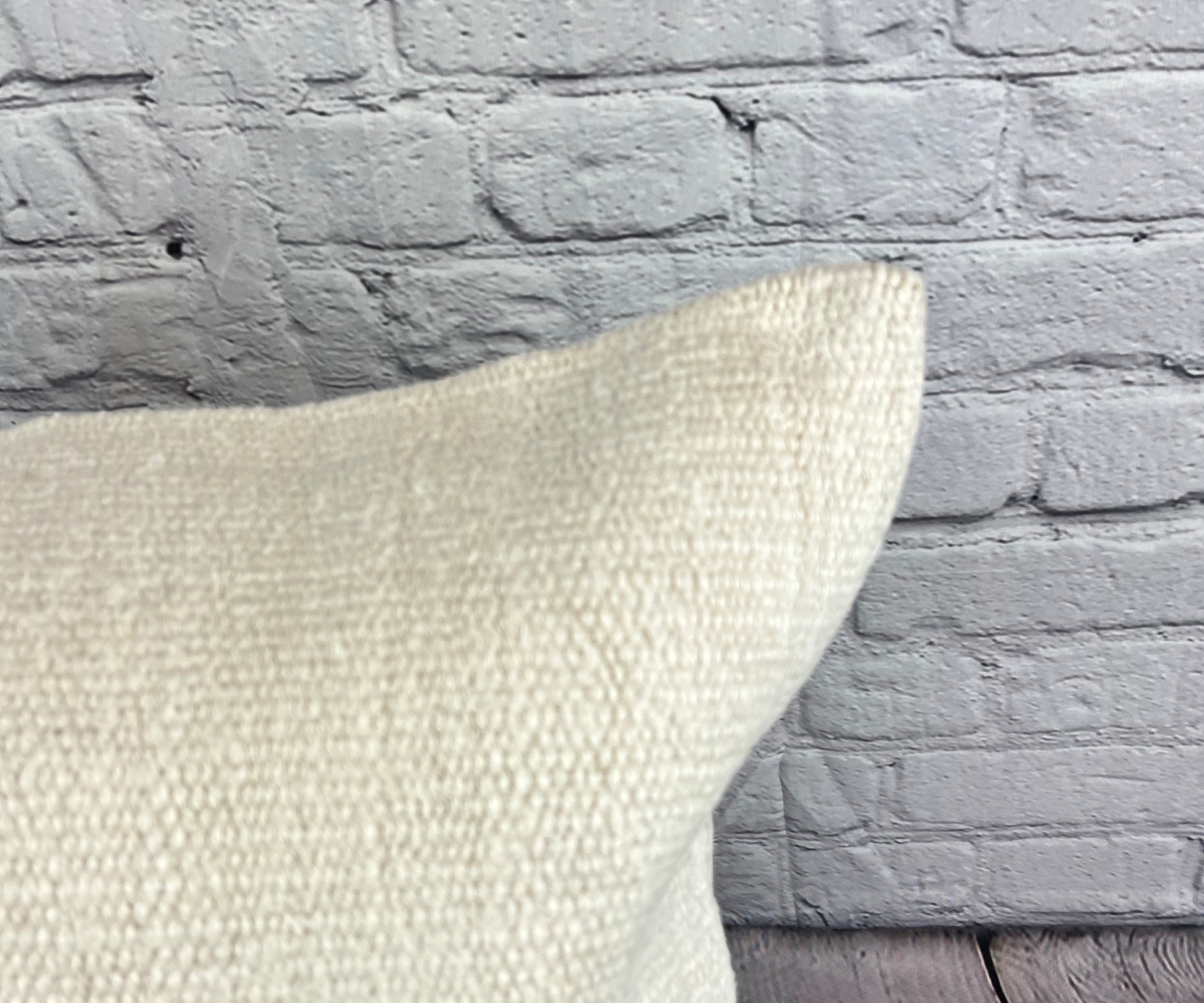 20 x 20 Hemp Pillow Turkish Cushion Natural Grayish White Pillow Cushion Cover #6605