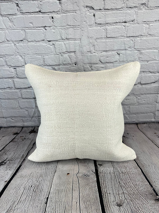 20 x 20 Hemp Pillow Turkish Cushion Natural Grayish White Pillow Cushion Cover #6606