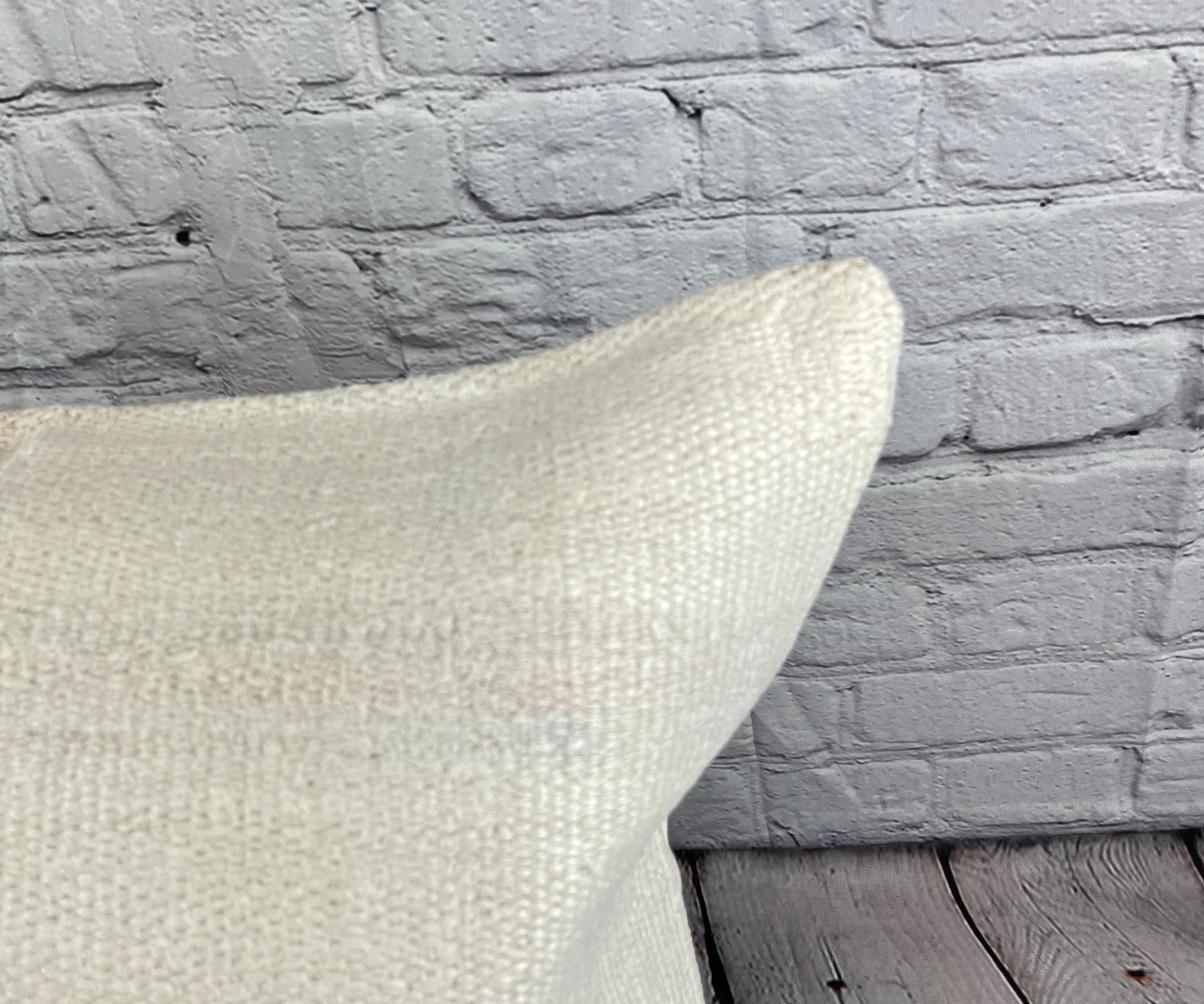 20 x 20 Hemp Pillow Turkish Cushion Natural Grayish White Pillow Cushion Cover #6606