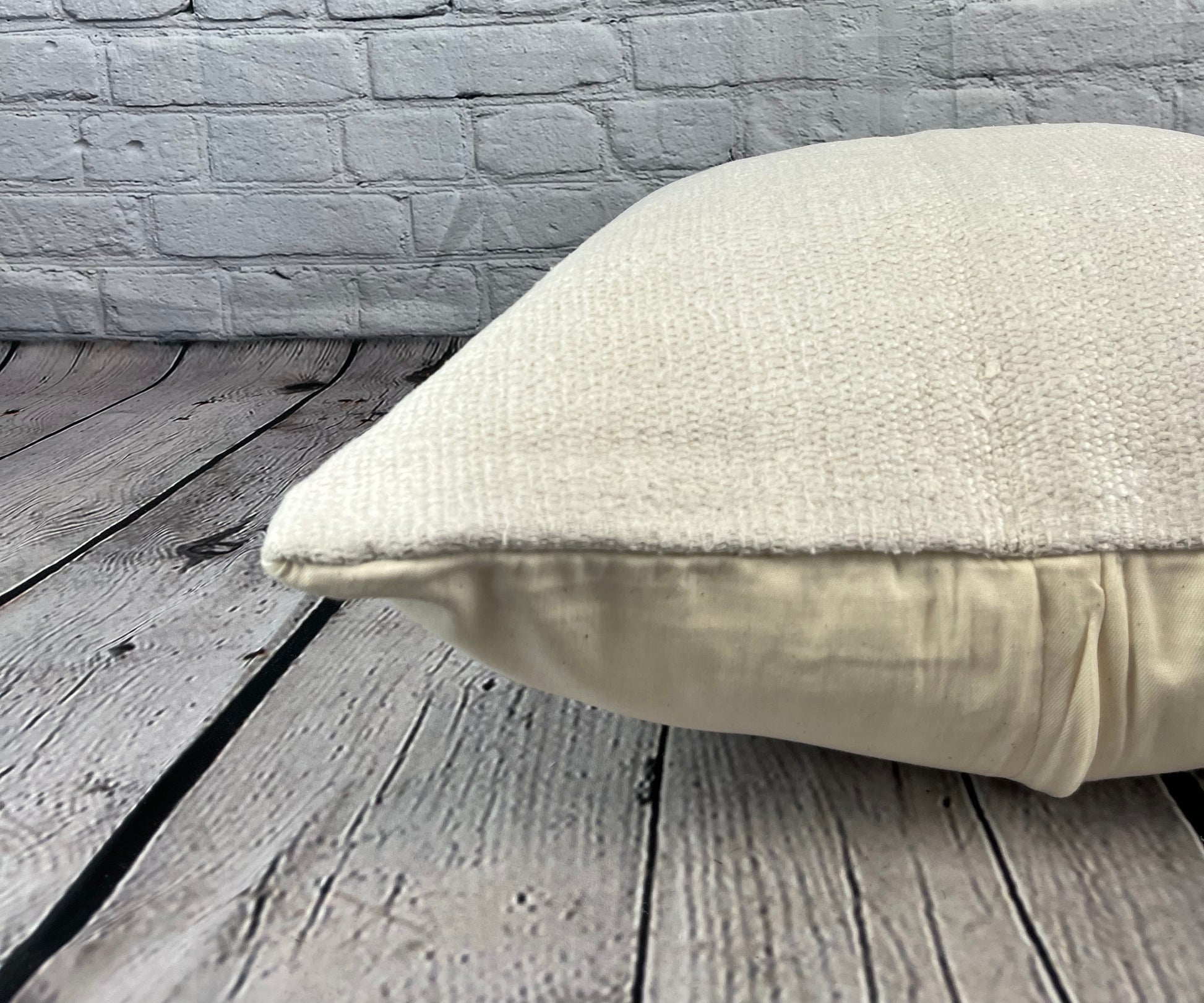 20 x 20 Hemp Pillow Turkish Cushion Natural Grayish White Pillow Cushion Cover #6606