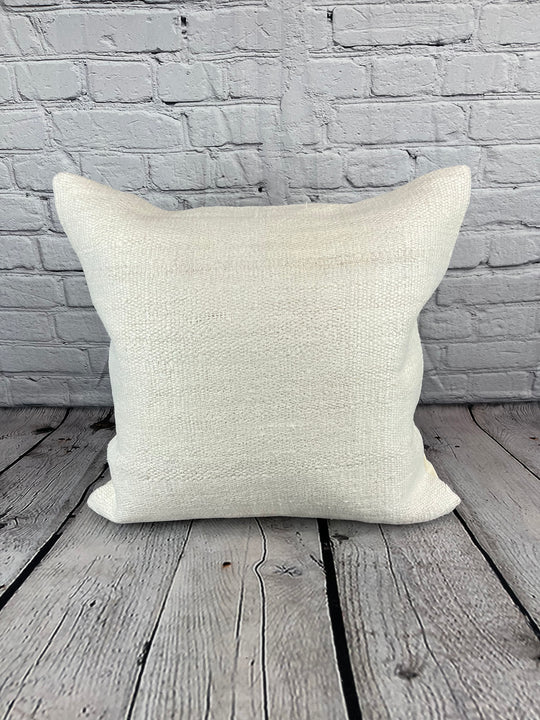 20 x 20 Hemp Pillow Turkish Cushion Natural Grayish White Pillow Cushion Cover #6607