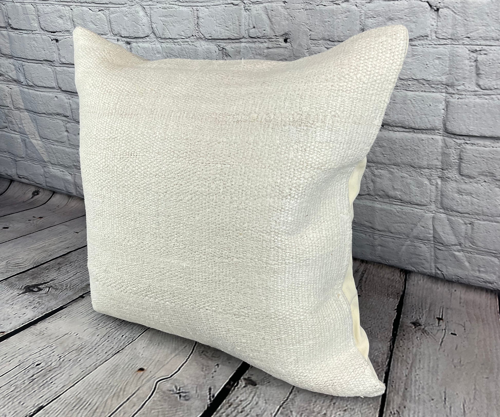 20 x 20 Hemp Pillow Turkish Cushion Natural Grayish White Pillow Cushion Cover #6607