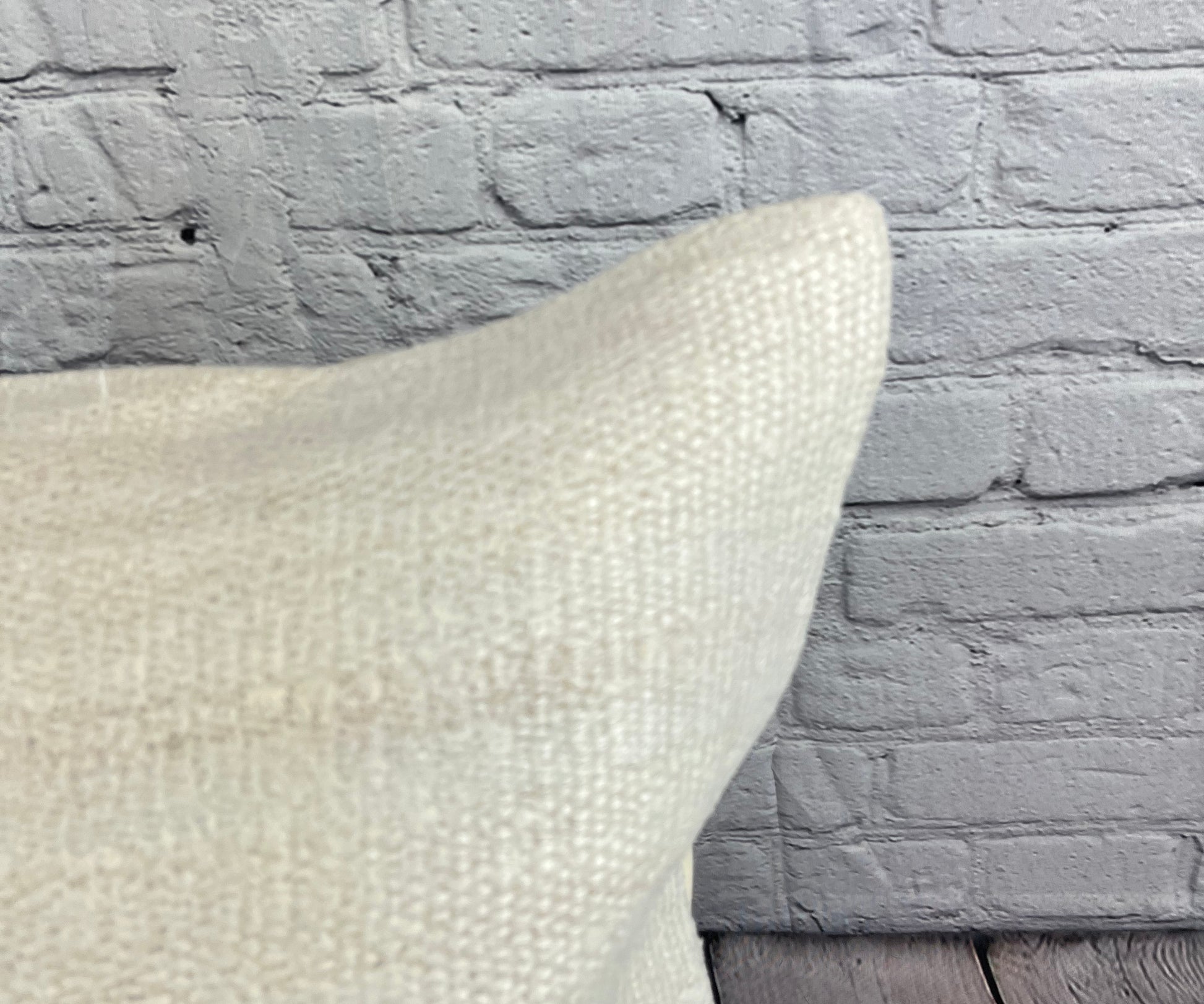 20 x 20 Hemp Pillow Turkish Cushion Natural Grayish White Pillow Cushion Cover #6607