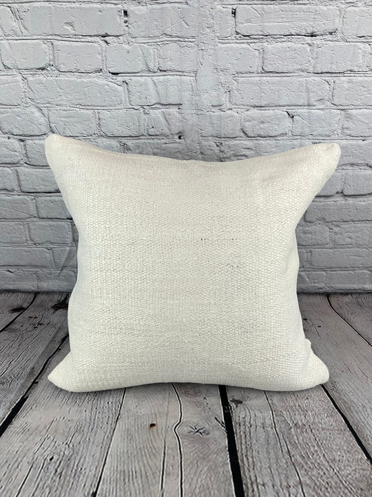 20 x 20 Hemp Pillow Turkish Cushion Natural Grayish White Pillow Cushion Cover #6608