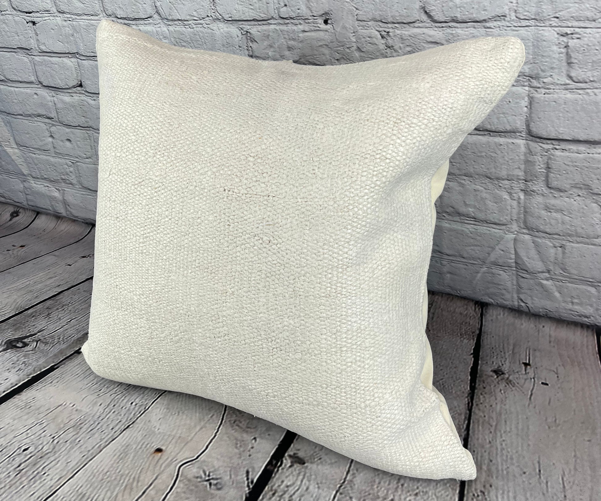 20 x 20 Hemp Pillow Turkish Cushion Natural Grayish White Pillow Cushion Cover #6608