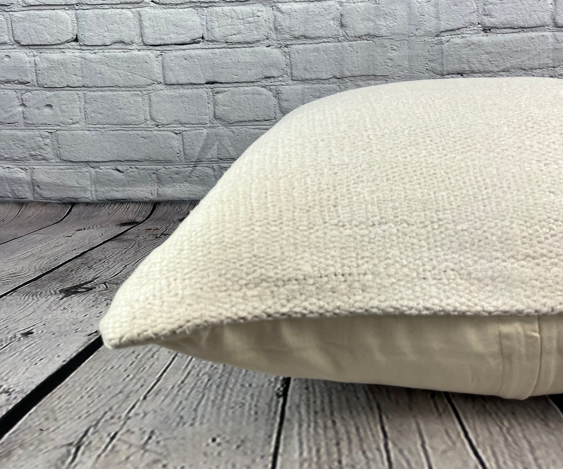 20 x 20 Hemp Pillow Turkish Cushion Natural Grayish White Pillow Cushion Cover #6608