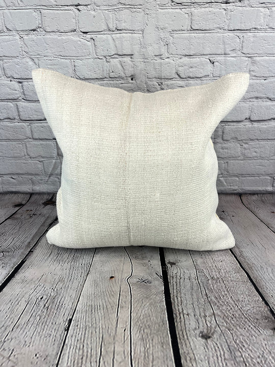 20 x 20 Hemp Pillow Turkish Cushion Natural Grayish White Pillow Cushion Cover #6610