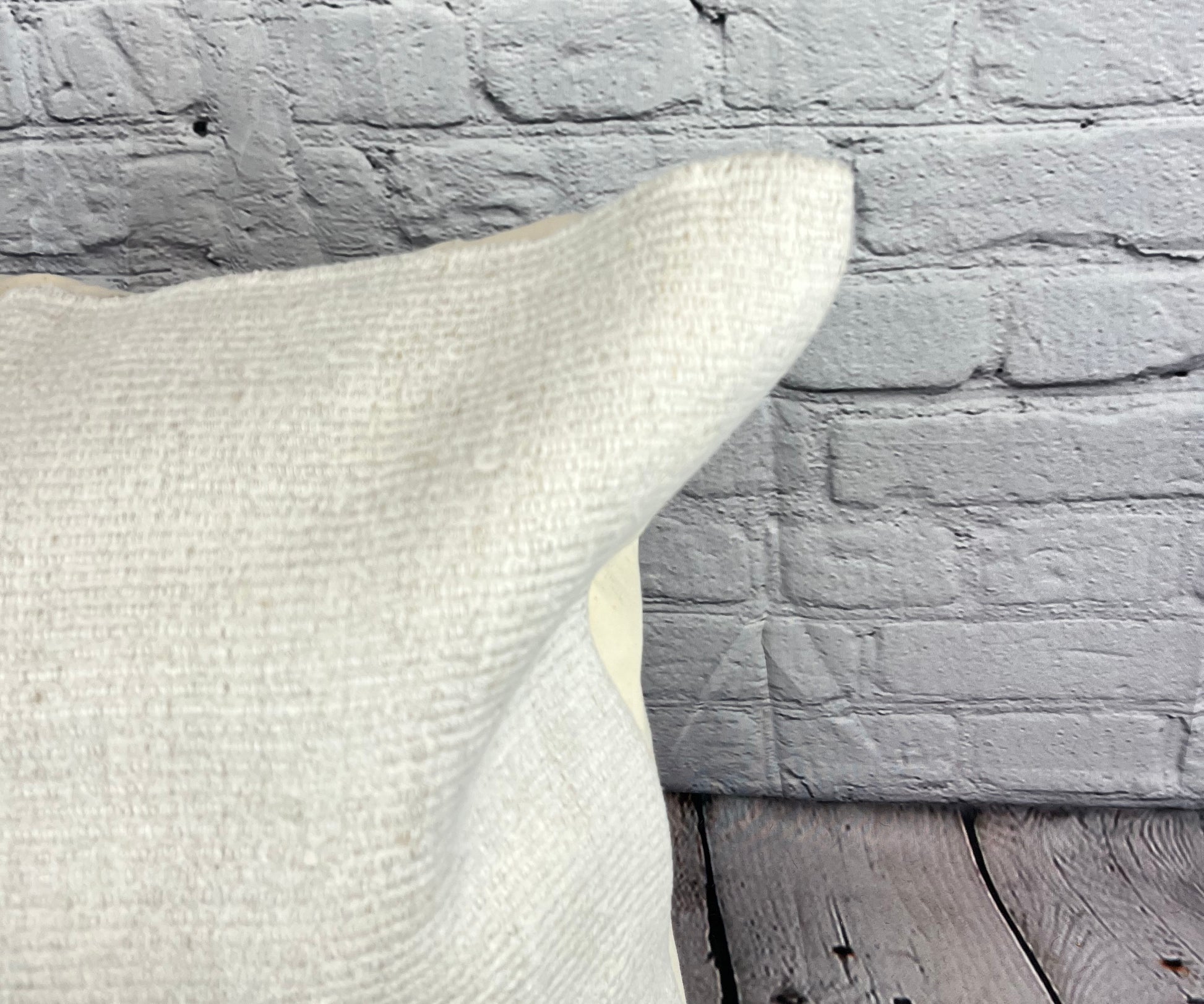 20 x 20 Hemp Pillow Turkish Cushion Natural Grayish White Pillow Cushion Cover #6610