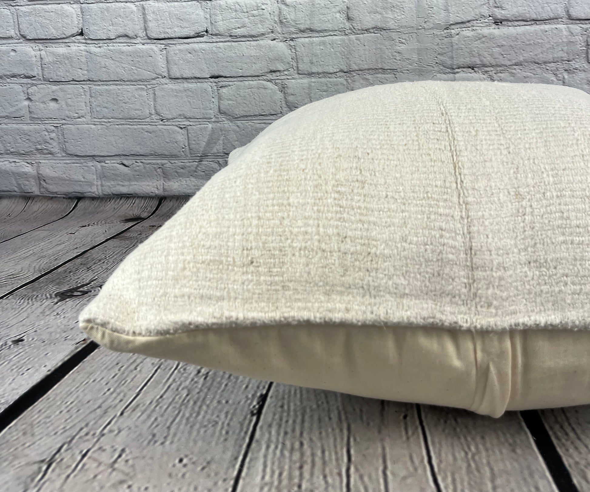20 x 20 Hemp Pillow Turkish Cushion Natural Grayish White Pillow Cushion Cover #6610
