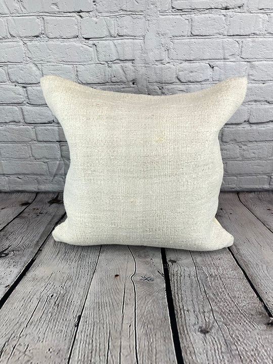 20 x 20 Hemp Pillow Turkish Cushion Natural Grayish White Pillow Cushion Cover #6569