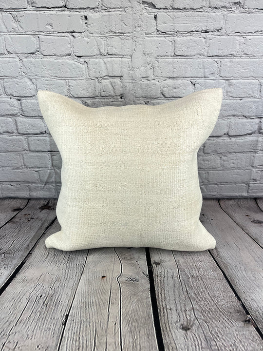 20 x 20 Hemp Pillow Turkish Cushion Natural Grayish White Pillow Cushion Cover #6571