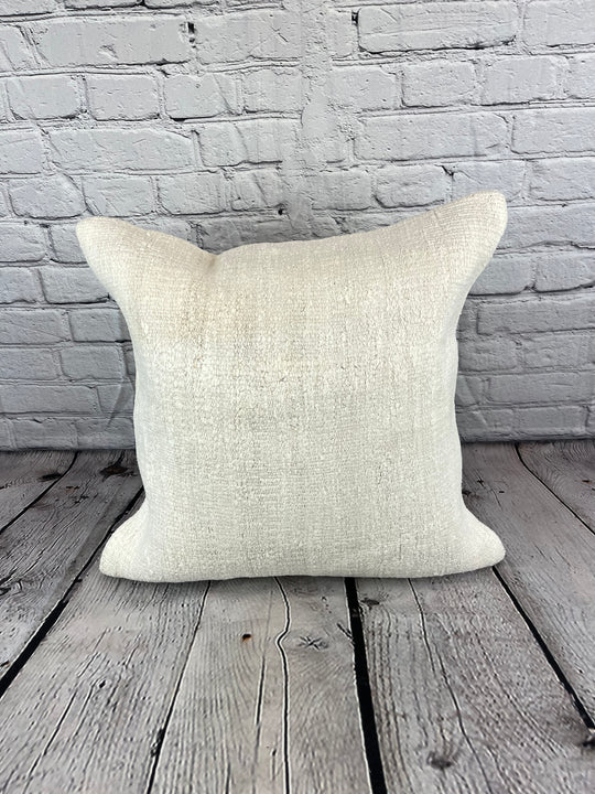 20 x 20 Hemp Pillow Turkish Cushion Natural Grayish White Pillow Cushion Cover #6558