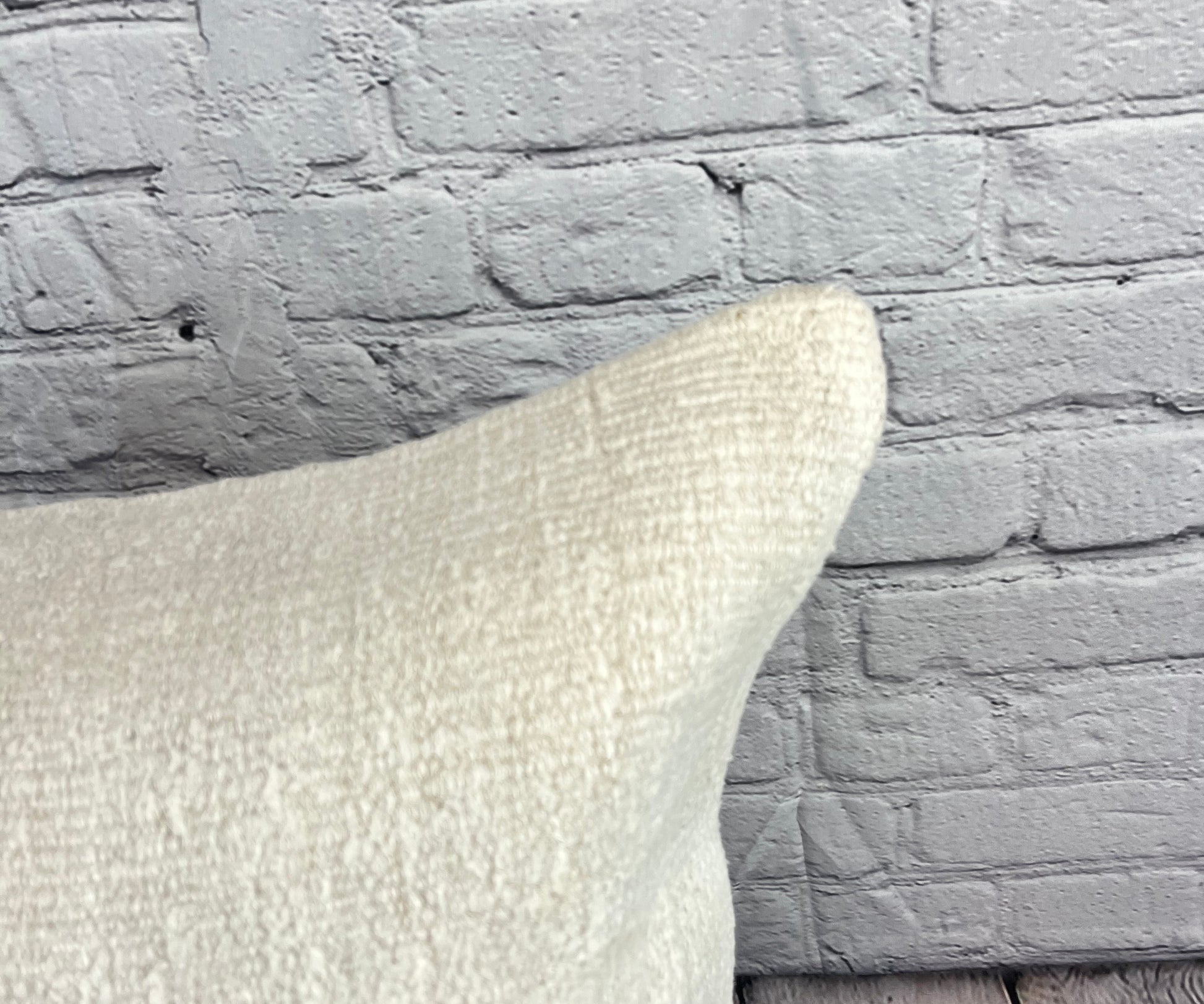 20 x 20 Hemp Pillow Turkish Cushion Natural Grayish White Pillow Cushion Cover #6558