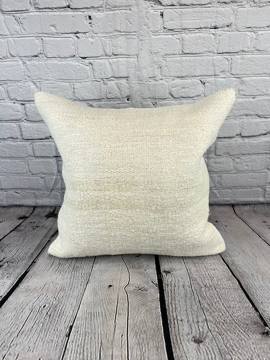 20 x 20 Hemp Pillow Turkish Cushion Natural Grayish White Pillow Cushion Cover #6560